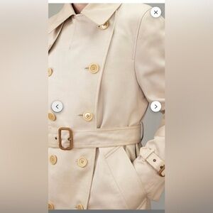 Vintage Aquascutum London Tan Short Trench Coat M